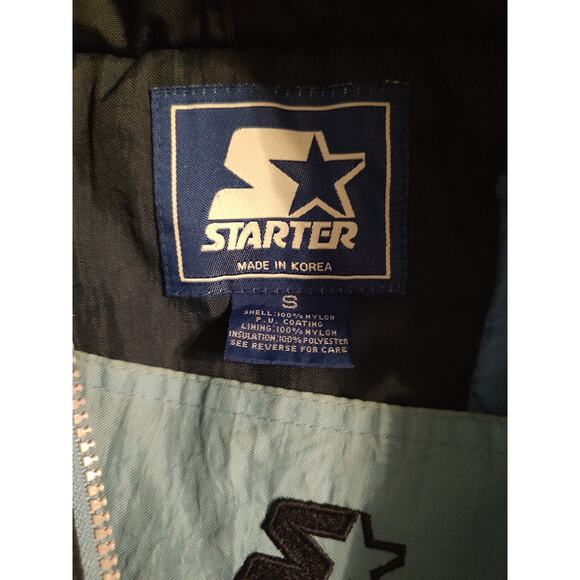 Vintage North Carolina Tar Heels Starter Jacket Puffer Hooded Half Zip NCAA - S - Picture 7 of 7